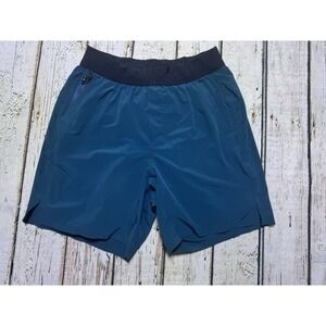 Ten Thousand Shorts Mens XS Teal Blue Interval Lined 7" Gym Stretch Performance